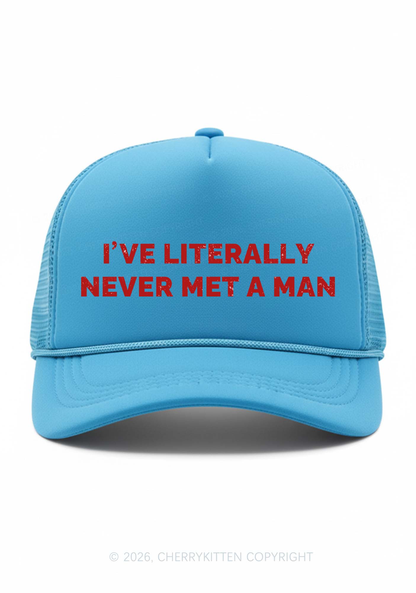 Never Met A Man Pride Y2K Trucker Hat Cherrykitten
