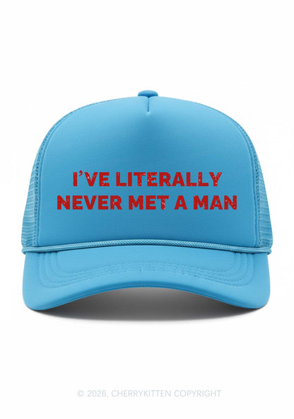 Never Met A Man Pride Y2K Trucker Hat Cherrykitten