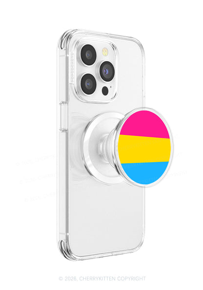 Pansexual Stripes Pride Y2K Magnetic Phone Grip Holder Cherrykitten