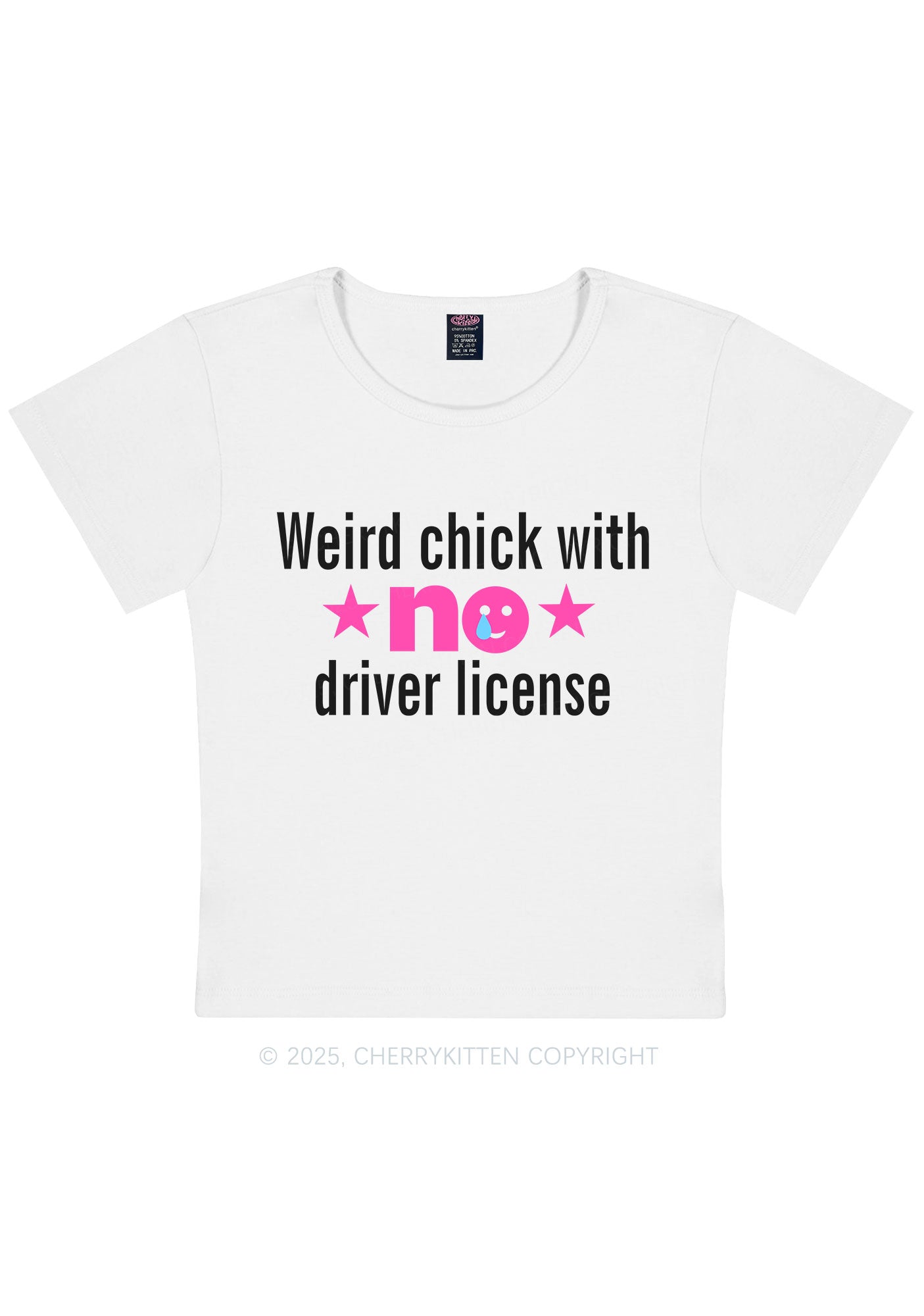 Weird Chick Y2K Baby Tee Cherrykitten