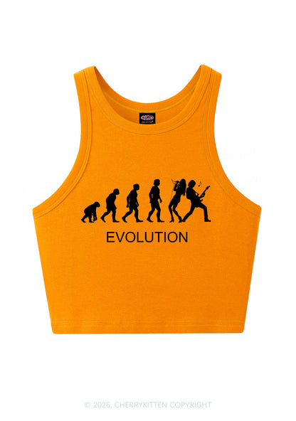 Evolution Rock Band Y2K Crop Tank Top Cherrykitten