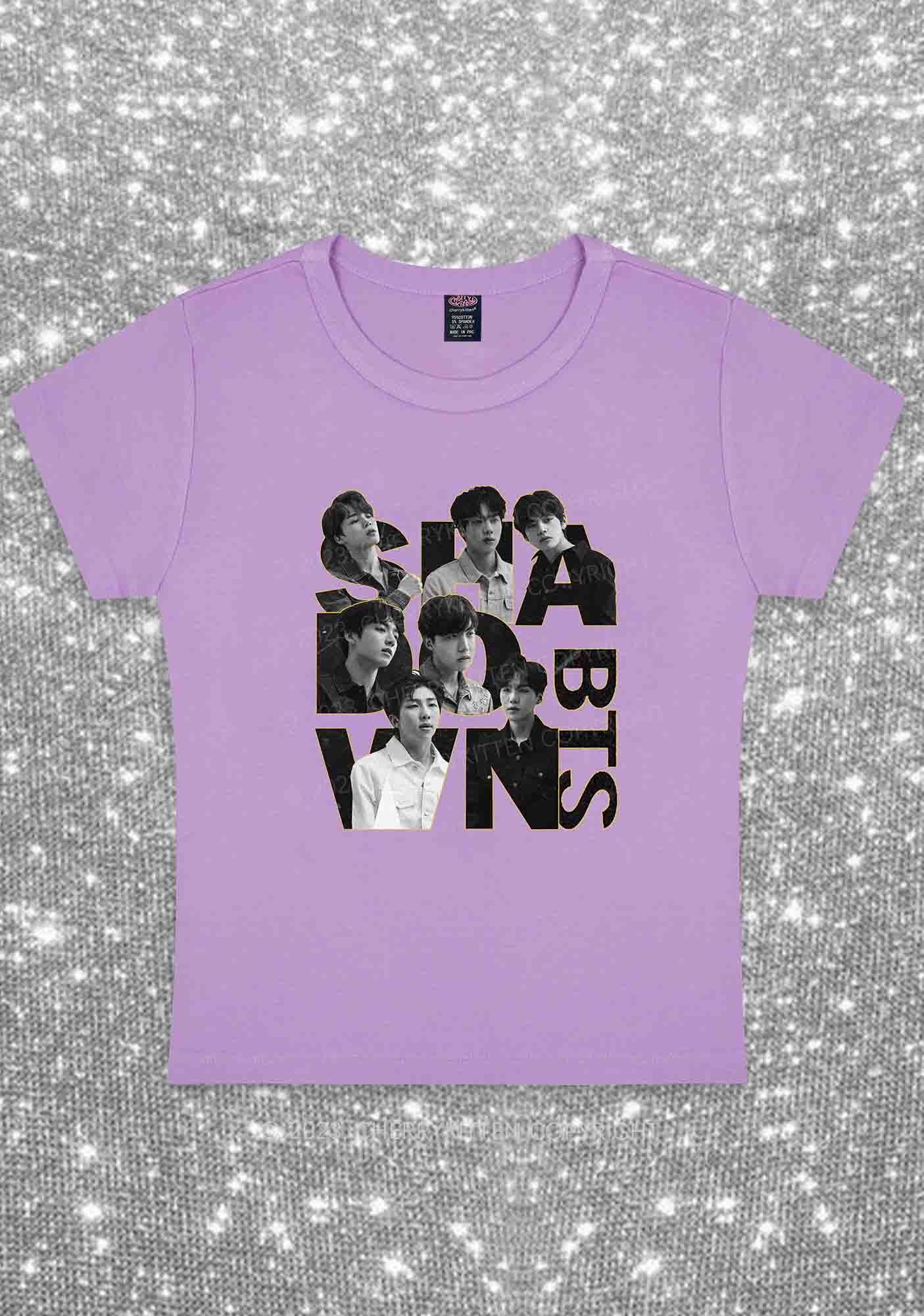 Bangtan Members Kpop Y2K Baby Tee Cherrykitten