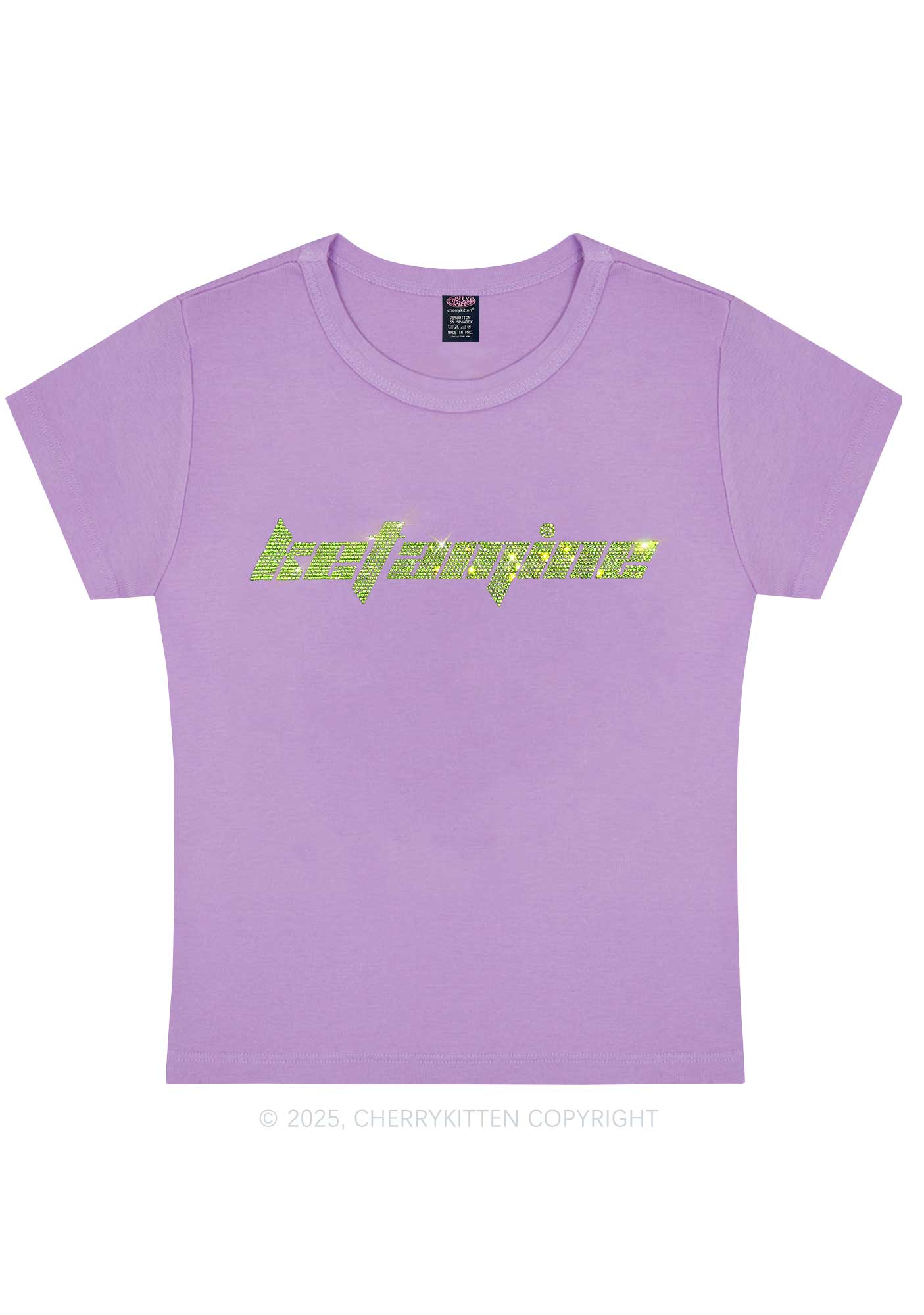 Rhinestone Ketamxxe Y2K Baby Tee Cherrykitten