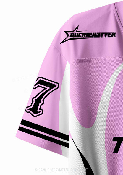 Dibs On The Girls Pride Y2K Crop Sport Jersey Shirts Cherrykitten