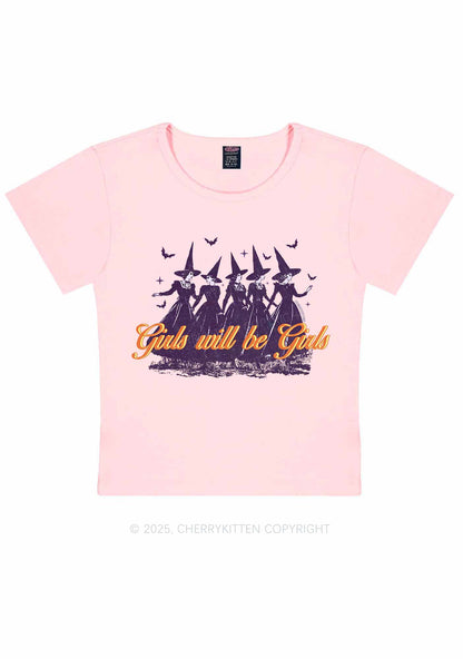 Halloween Witches Will Be Witches Y2K Baby Tee Cherrykitten