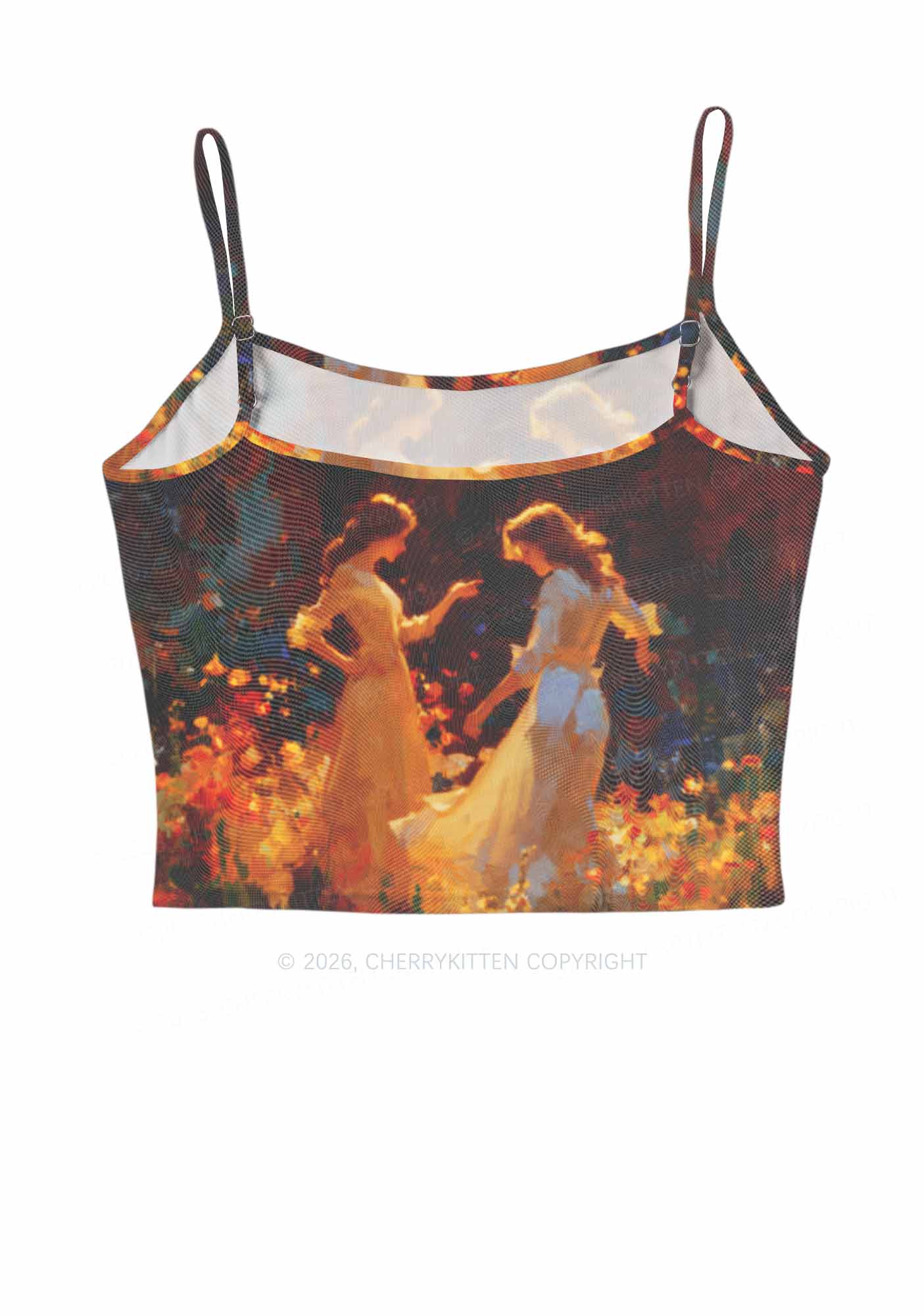 Dancing In Garden Pride Y2K Mesh Cami Tank Cherrykitten