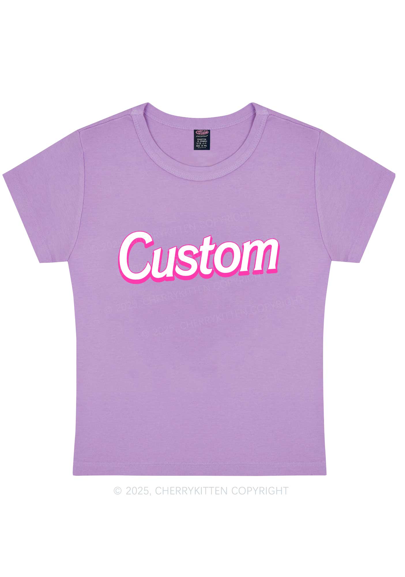 Custom Font Y2K Baby Tee Cherrykitten