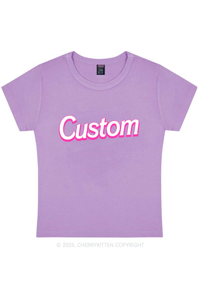 Custom Font Y2K Baby Tee Cherrykitten