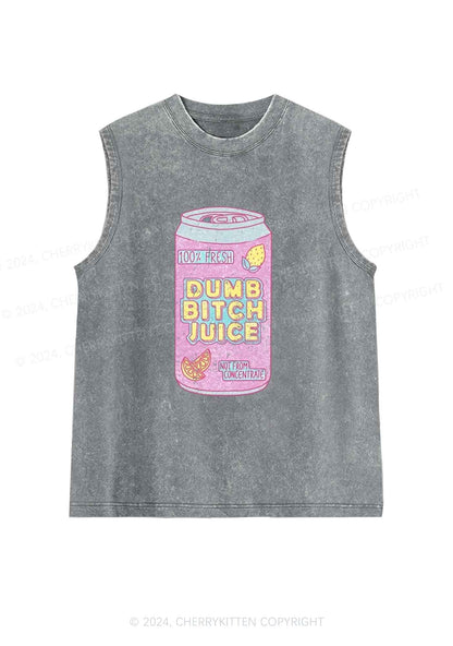 Dumb Bxxch Juice Y2K Washed Tank Cherrykitten
