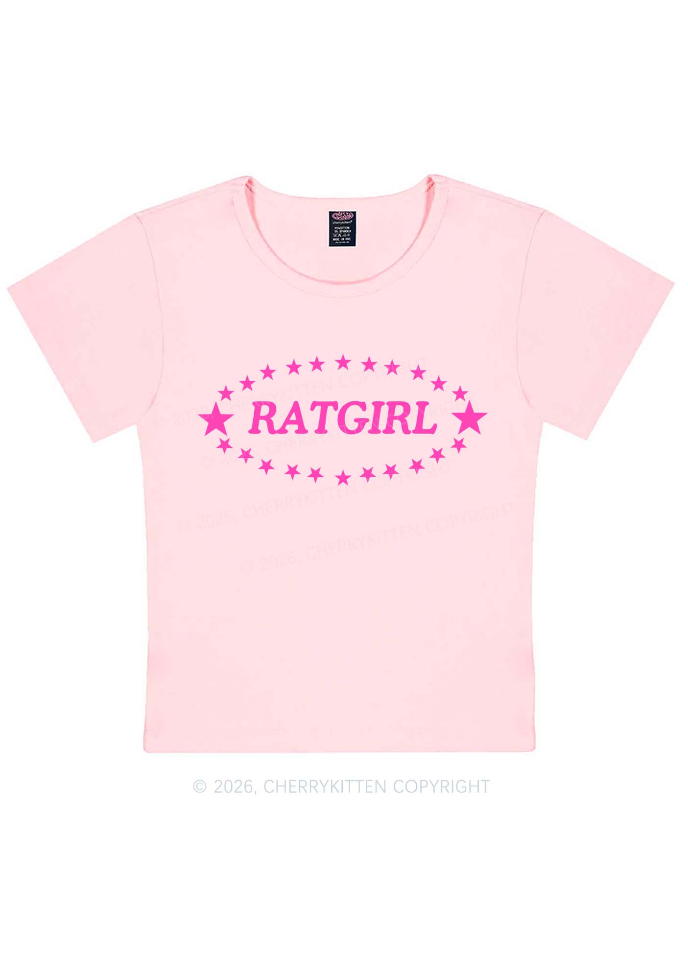 Ratgirl Star Y2K Baby Tee Cherrykitten