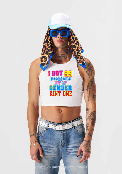 Gender Aint One Pride Y2K Crop Tank Top Cherrykitten