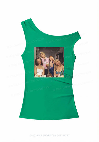 Girl Puzzled Y2K Off Shoulder Tank Top Cherrykitten