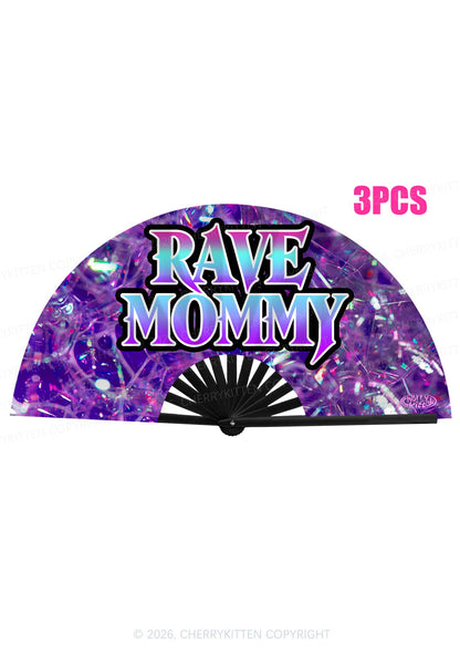 Rave Mommy Y2K Rave Hand Fan Cherrykitten