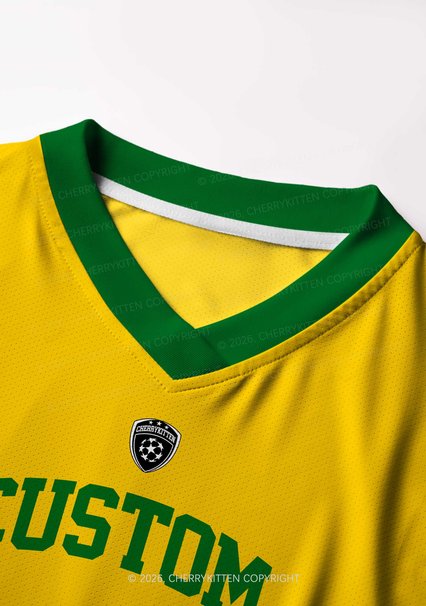 Custom Yellow Green Flame Y2K Crop Football Jersey Shirts Cherrykitten