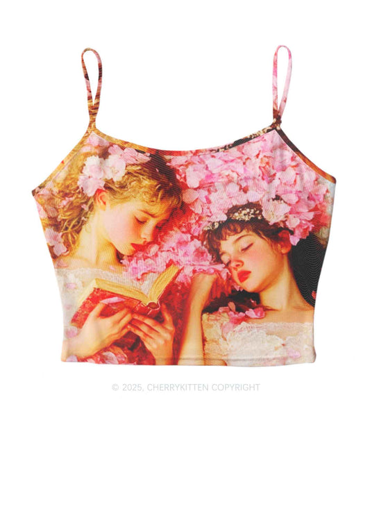 Flower Girls Y2K Mesh Cami Tank Cherrykitten