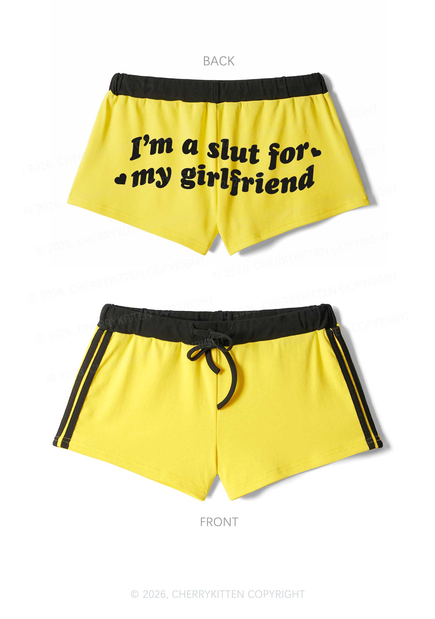 Slxt For My GF Valentine's Day Y2K Drawstring Mini Shorts Cherrykitten