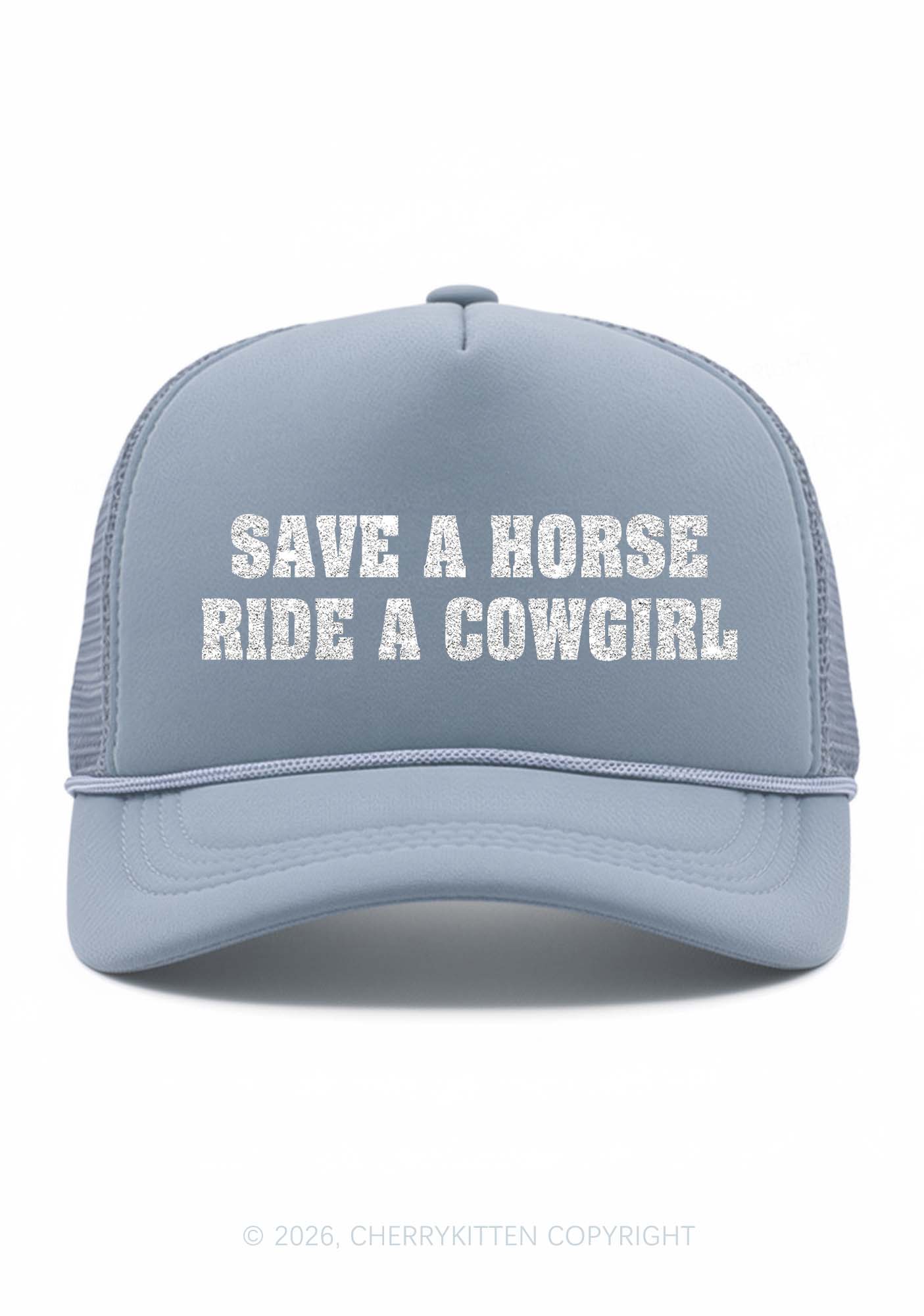 Glitter Ride A Cowgirl Pride Y2K Trucker Hat Cherrykitten
