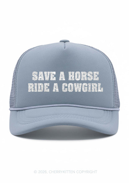 Glitter Ride A Cowgirl Pride Y2K Trucker Hat Cherrykitten