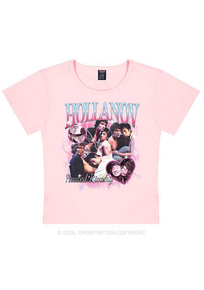Retro Pink Blue HR Y2K Baby Tee Cherrykitten