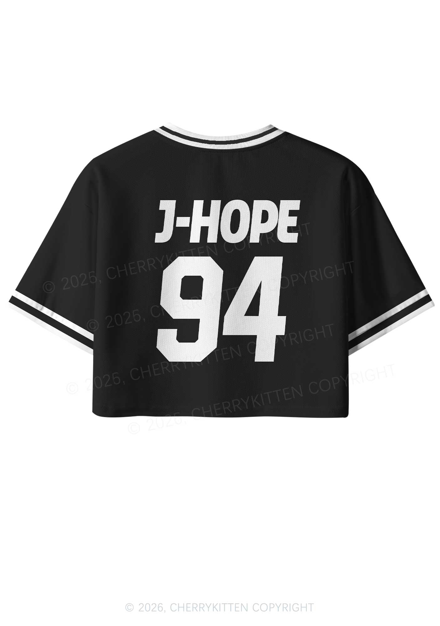 Black Kpop Boys Number Y2K Crop Sport Jersey Shirts Cherrykitten