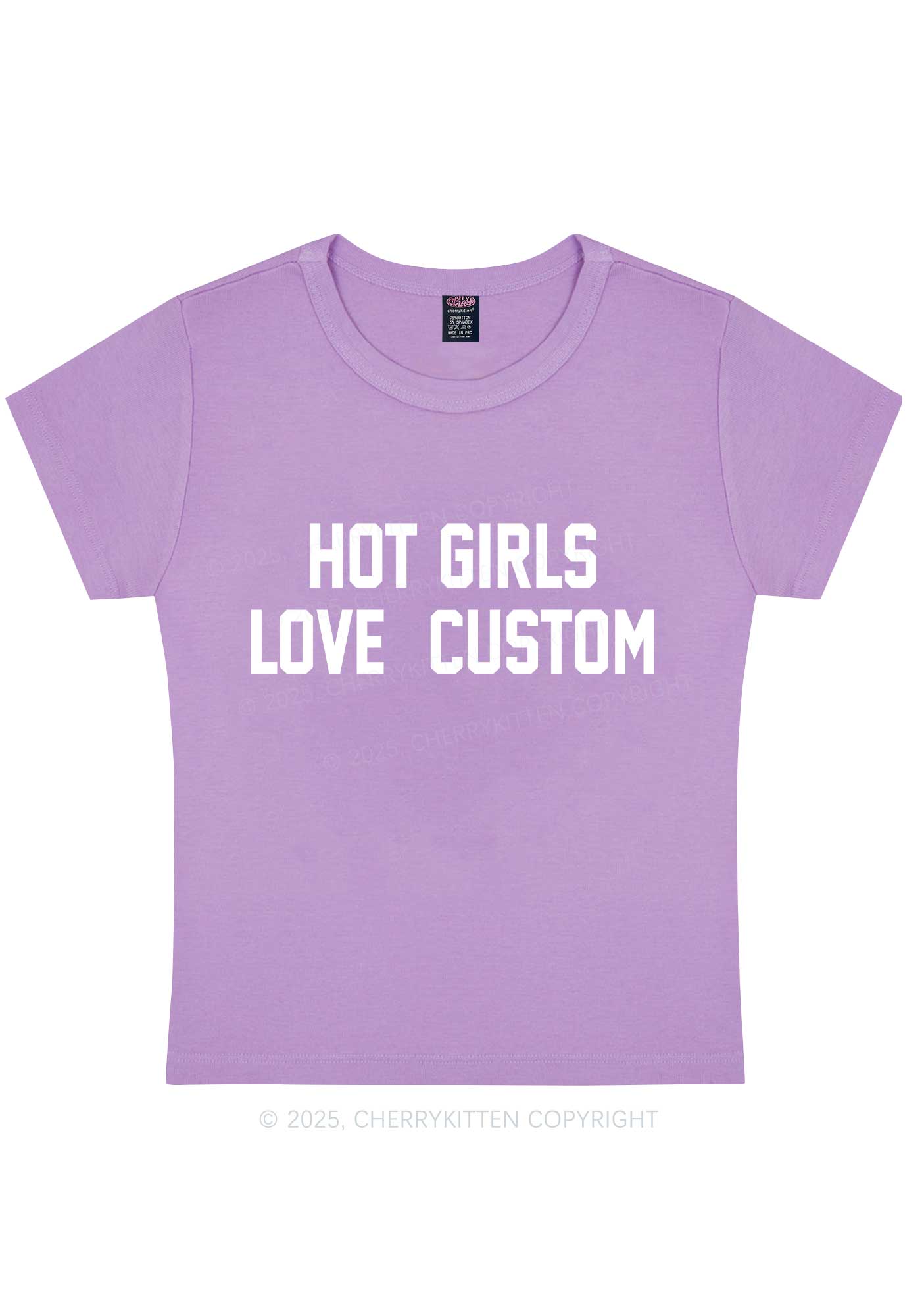 Hot Girls Love Custom Y2K Baby Tee Cherrykitten
