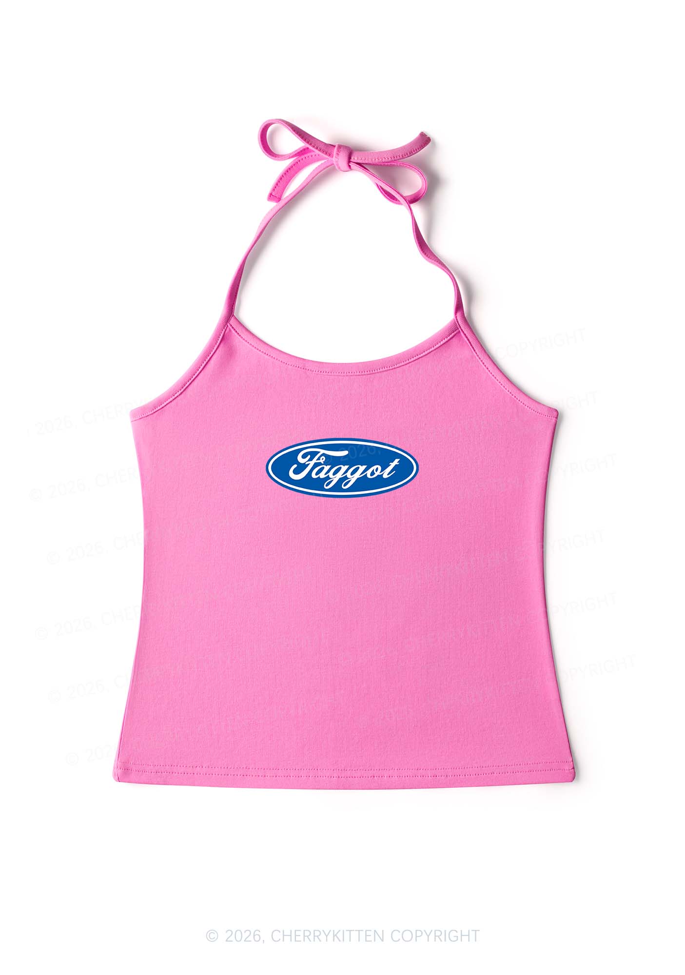 Faggot Pride Y2K Halter Neck Cami Cherrykitten