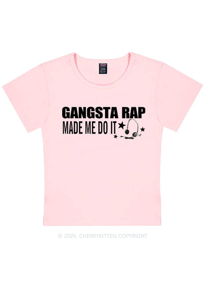 Gangsta Rap Made Me Do It Y2K Baby Tee Cherrykitten