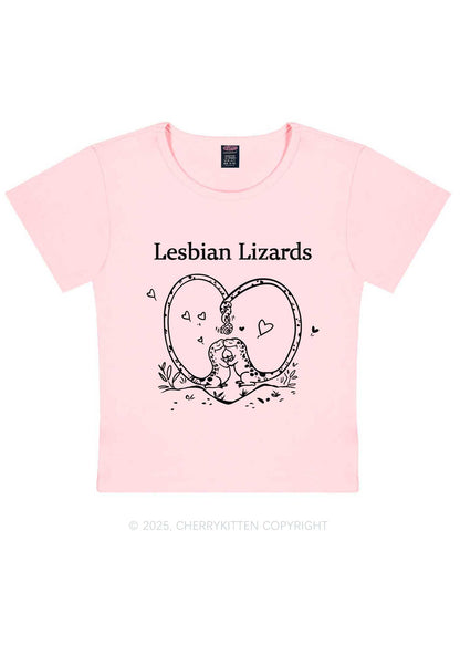 Lesbian Lizards Y2K Baby Tee Cherrykitten