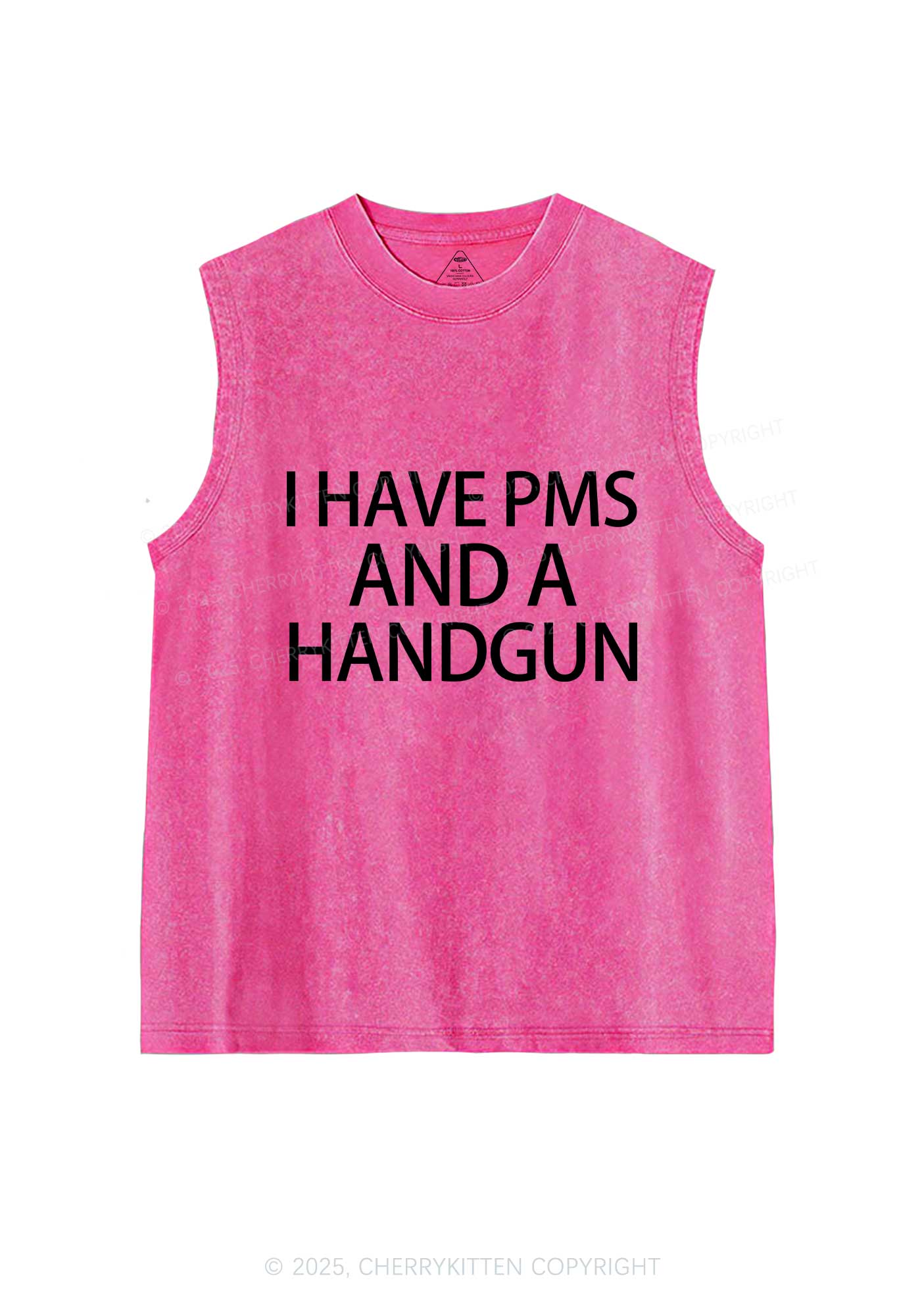 I Have Pms Y2K Washed Muscle Tank Cherrykitten