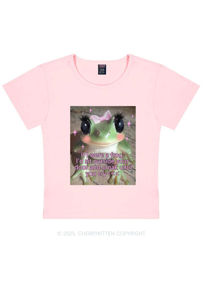 If I Were Frog Y2K Baby Tee Cherrykitten