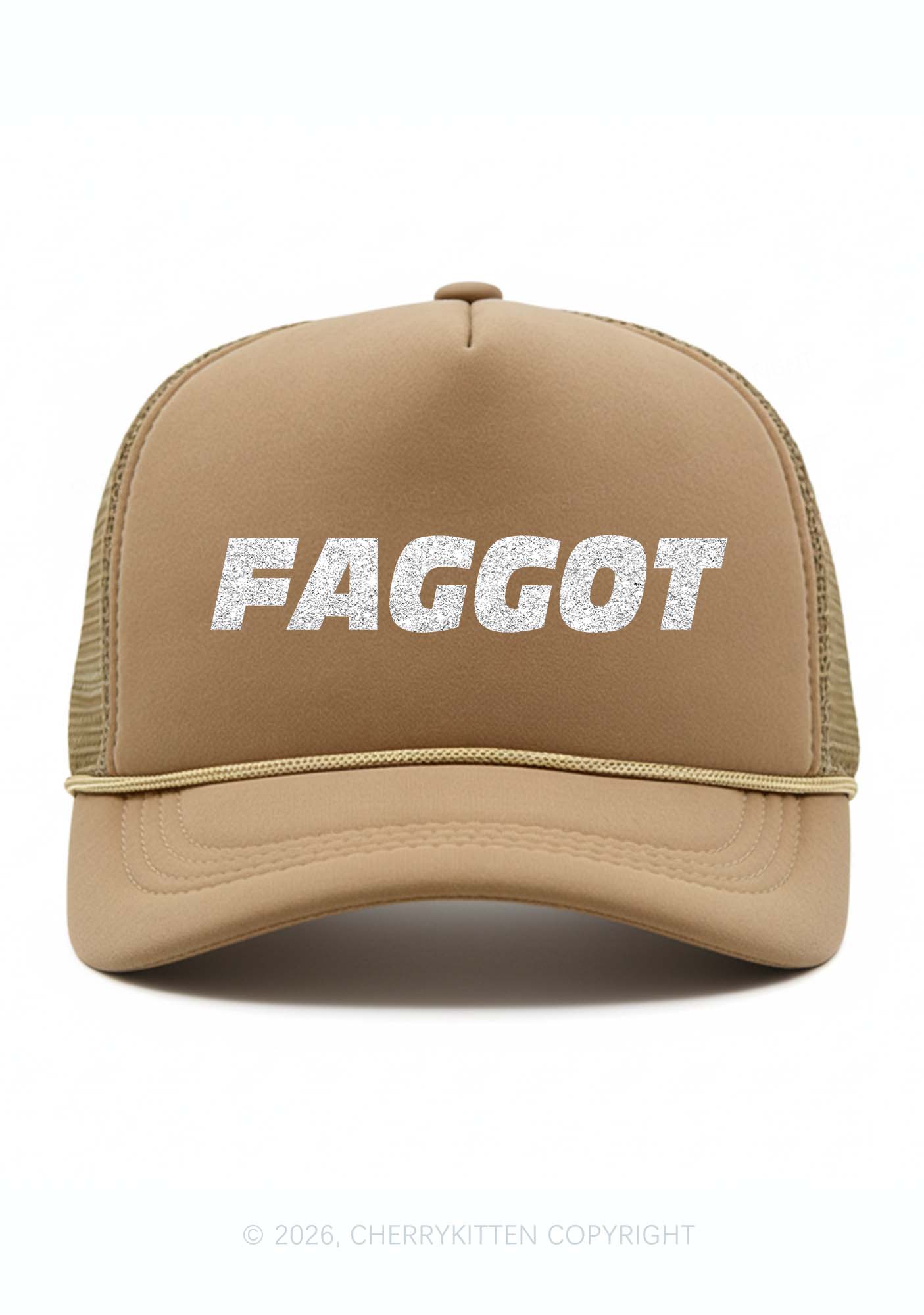 Glitter Faggot Pride Y2K Trucker Hat Cherrykitten
