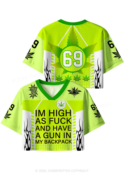 Im High Y2K Crop Sport Jersey Shirts Cherrykitten