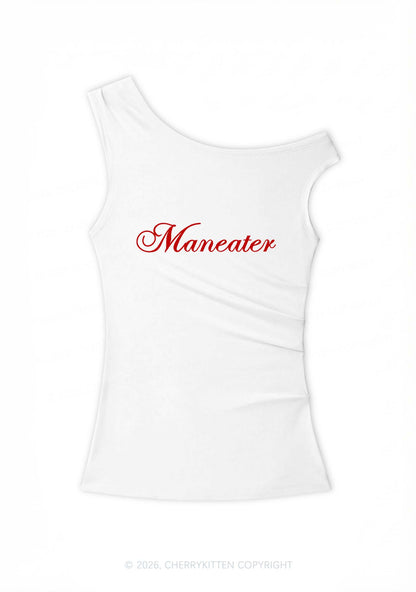 Maneater Y2K Off Shoulder Tank Top Cherrykitten