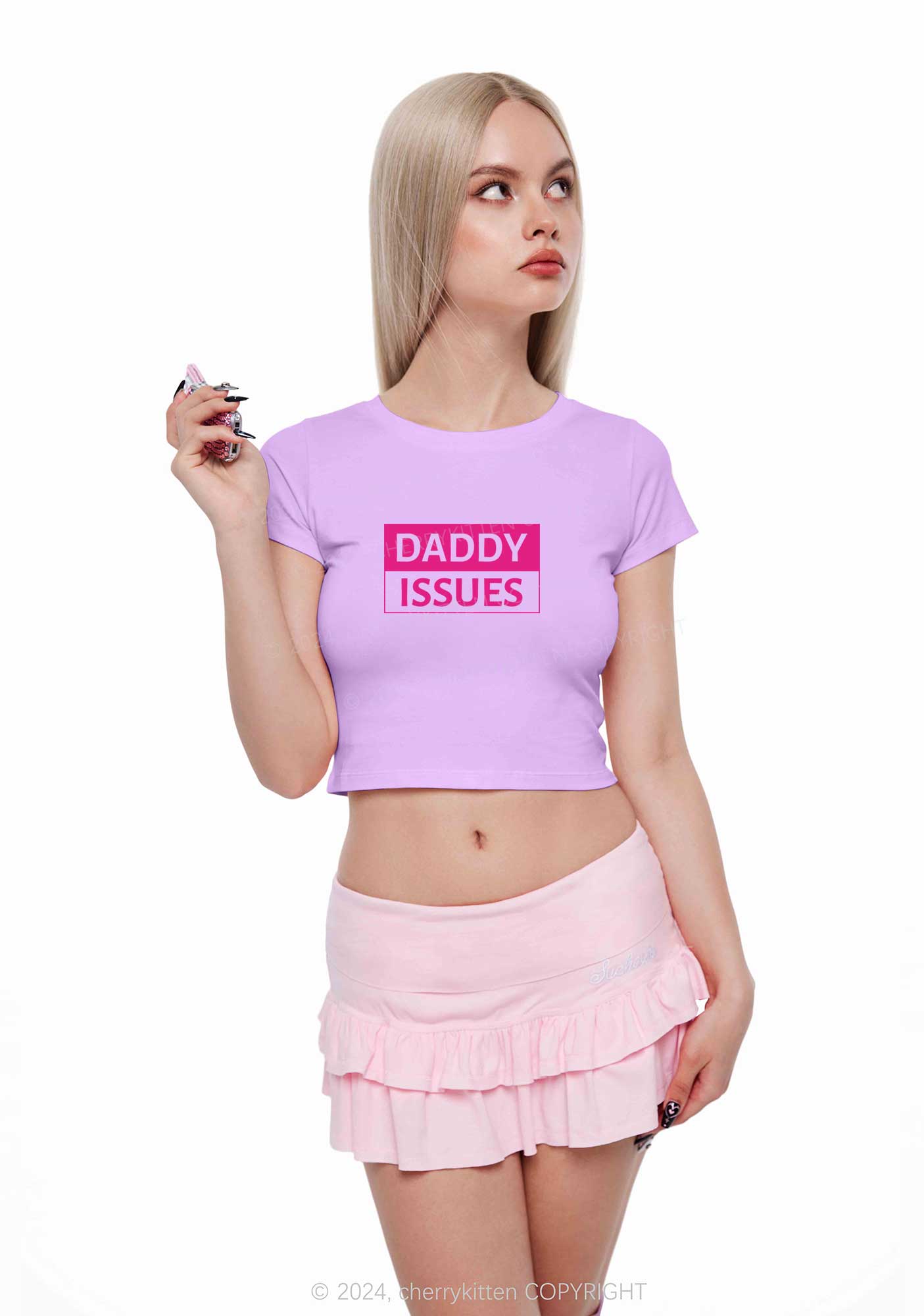 It's Daddy Issues Y2K Baby Tee Cherrykitten