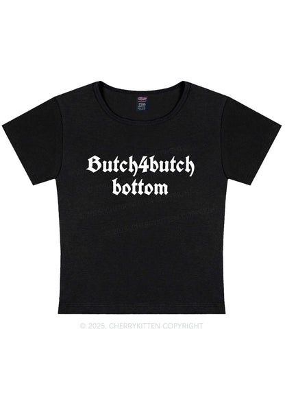 Butch Bottom Pride Y2K Baby Tee Cherrykitten