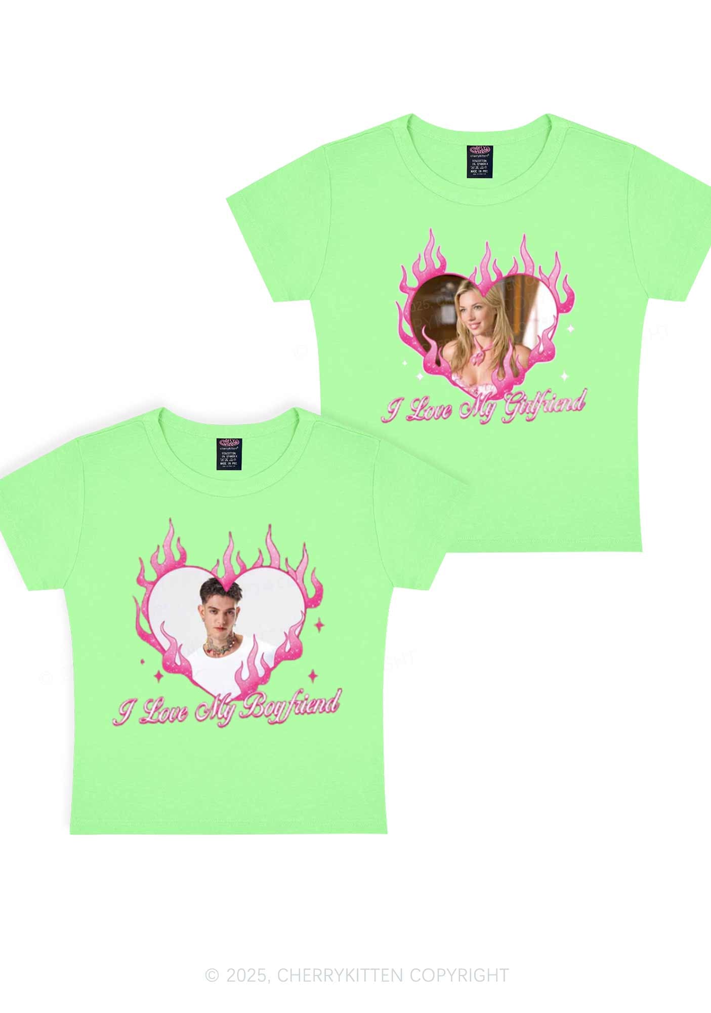 Custom I Love My GF BF Y2K Valentine's Day Baby Tee Cherrykitten