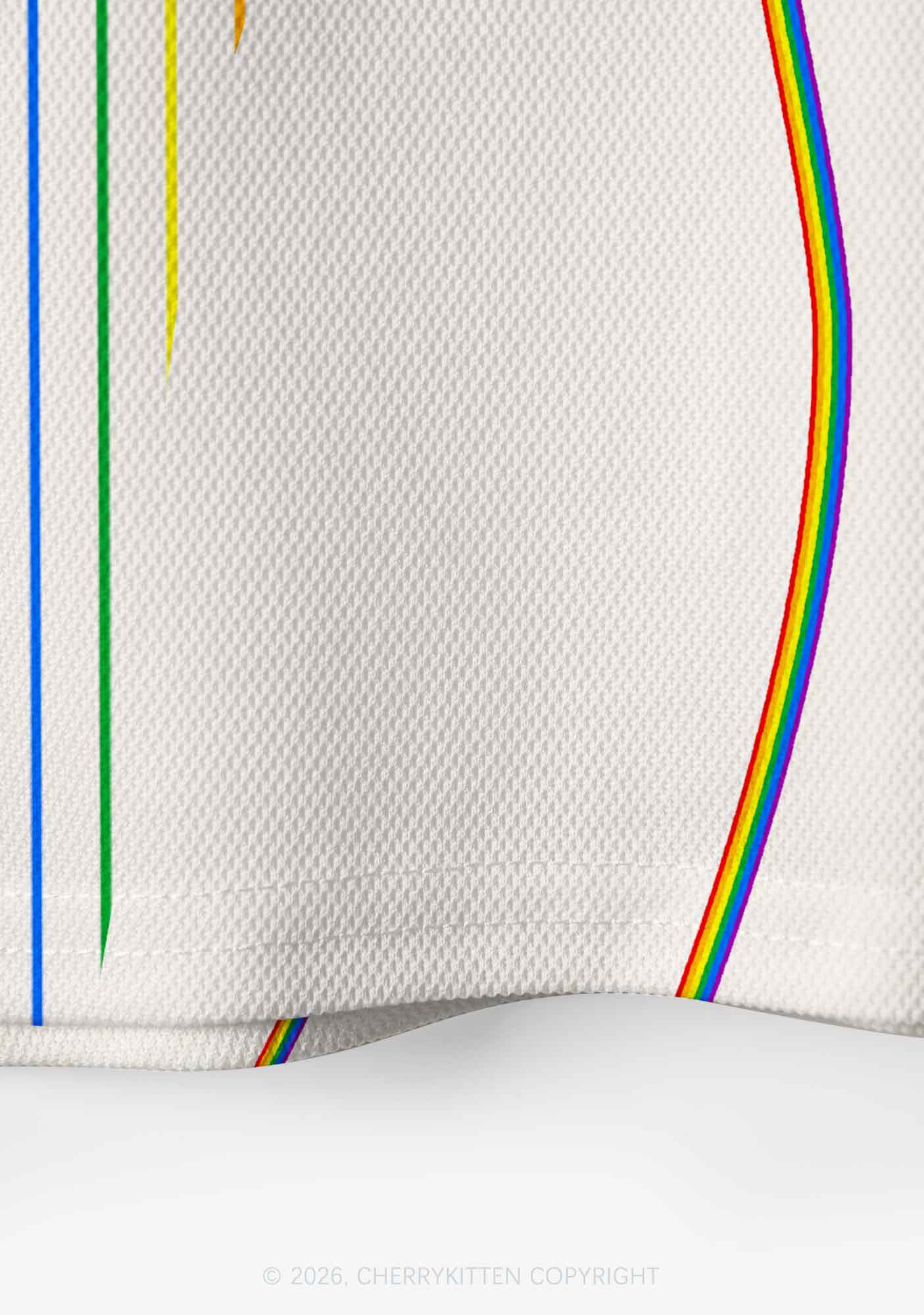 Gods Favorite Fag Rainbow Stripes Pride Y2K Crop Sport Jersey Shirts Cherrykitten