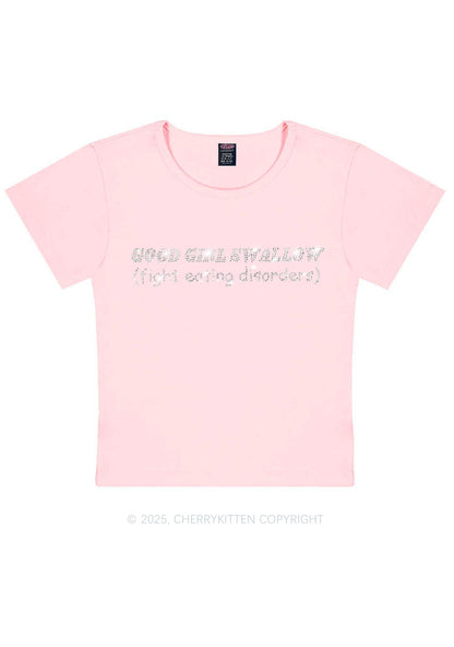 Rhinestone Good Girls Swallow Y2K Baby Tee Cherrykitten