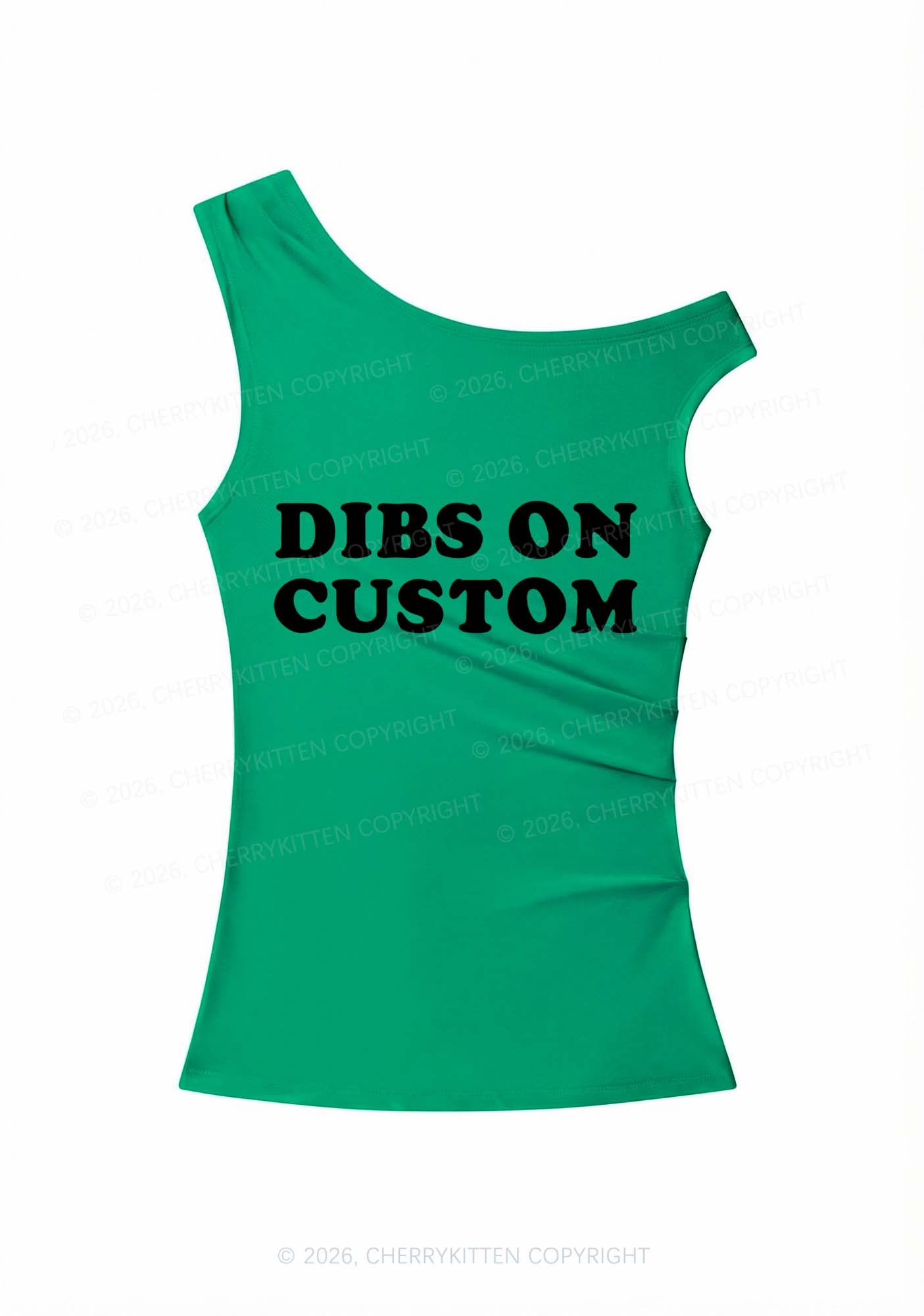 Dibs On Custom Y2K Off Shoulder Tank Top Cherrykitten
