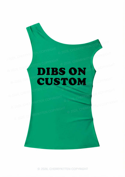 Dibs On Custom Y2K Off Shoulder Tank Top Cherrykitten