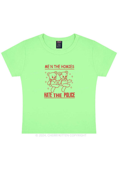 Hate The Police Y2K Baby Tee Cherrykitten