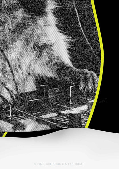 DJ Raccoon Y2K Crop Sport Jersey Shirts Cherrykitten