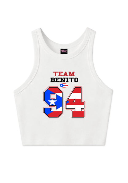 Black Team Bunny Y2K Crop Tank Top Cherrykitten