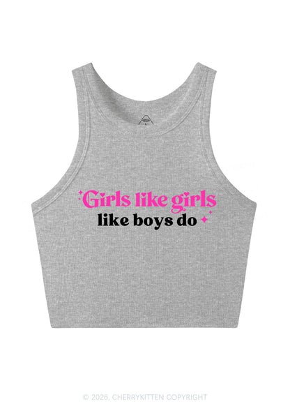 Girls Like Girls Like Boys Do Pride Y2K Crop Tank Top Cherrykitten