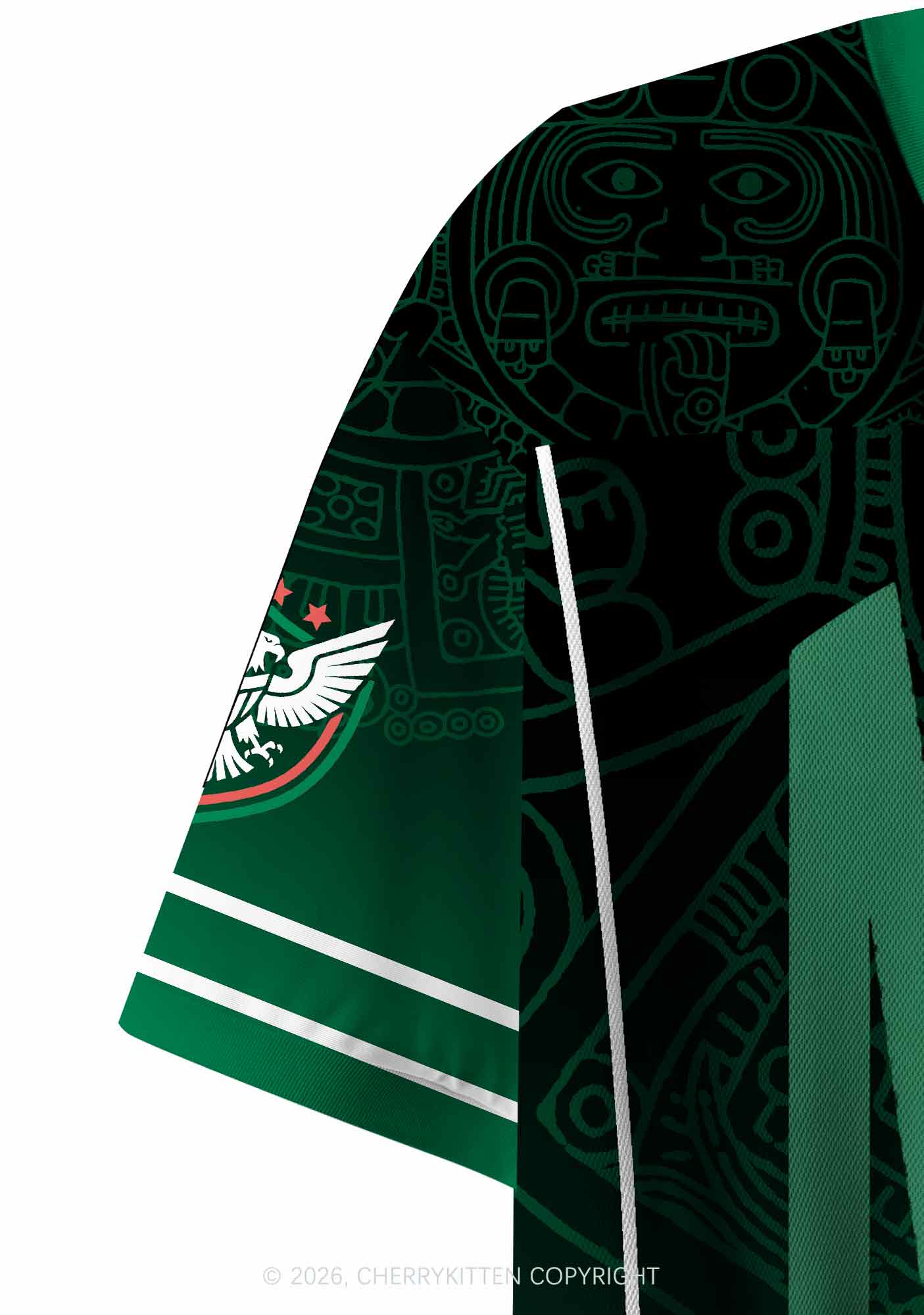 Custom Mexican Heritage Tribal Y2K Crop Sport Jersey Shirts Cherrykitten