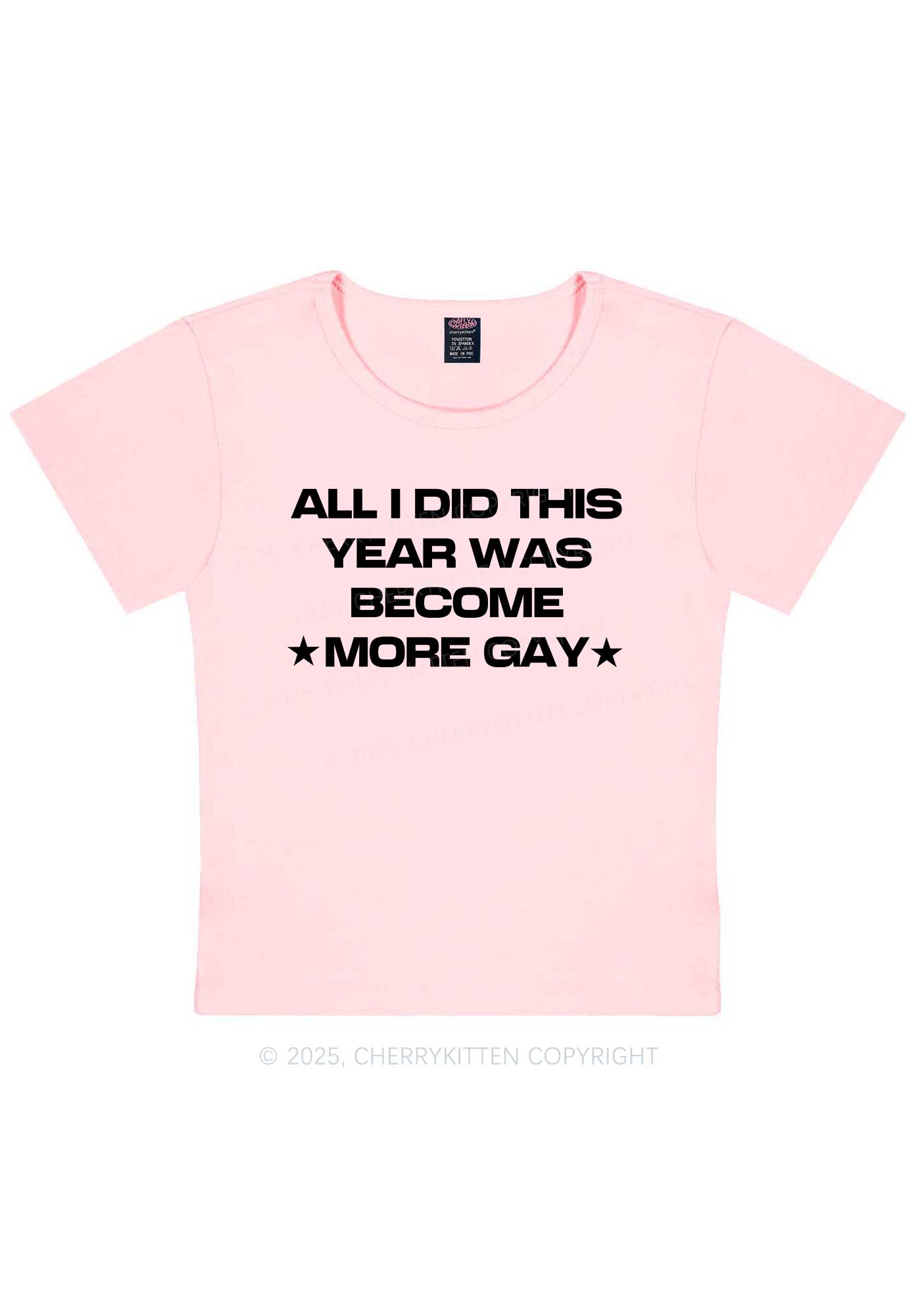 Become More Gay Pride Y2K Baby Tee Cherrykitten