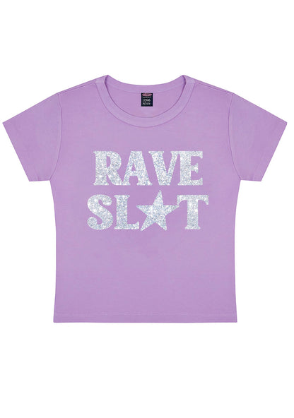 Glitter Rave Slxt Y2K Baby Tee Cherrykitten