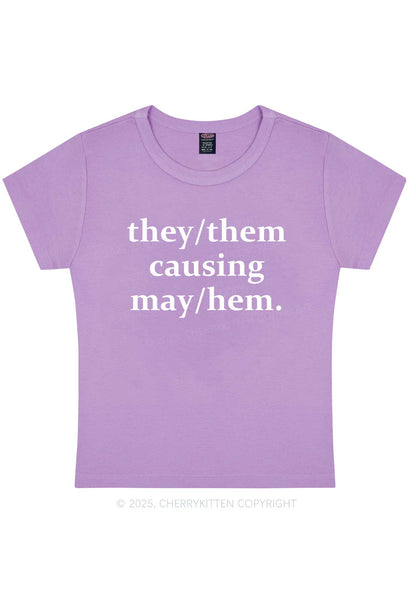 They Causing May Pride Y2K Baby Tee Cherrykitten