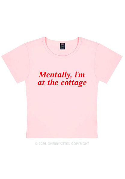 Mentally Im At The Cottage HR Y2K Baby Tee Cherrykitten