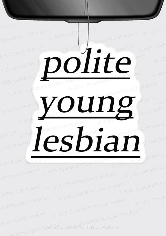 Polite Young Lesbian Pride 1Pc Y2K Car Air Freshener Cherrykitten